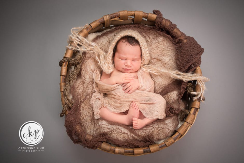 styled newborn photos by a professional baby photographer in a CT studio