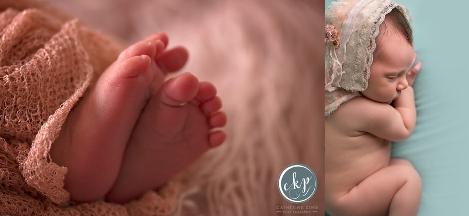 Linnea adorable newborn during her newborn photography session in ct 