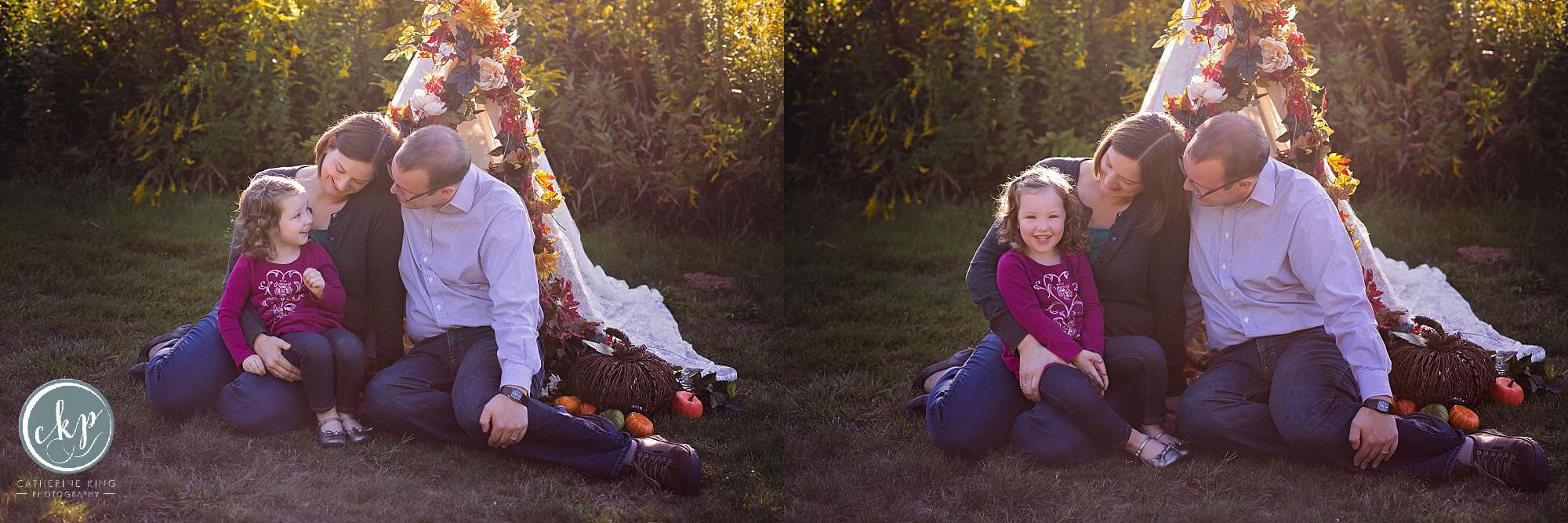 fall family photography with a diy teepee by catherine king photography a ct family photographer
