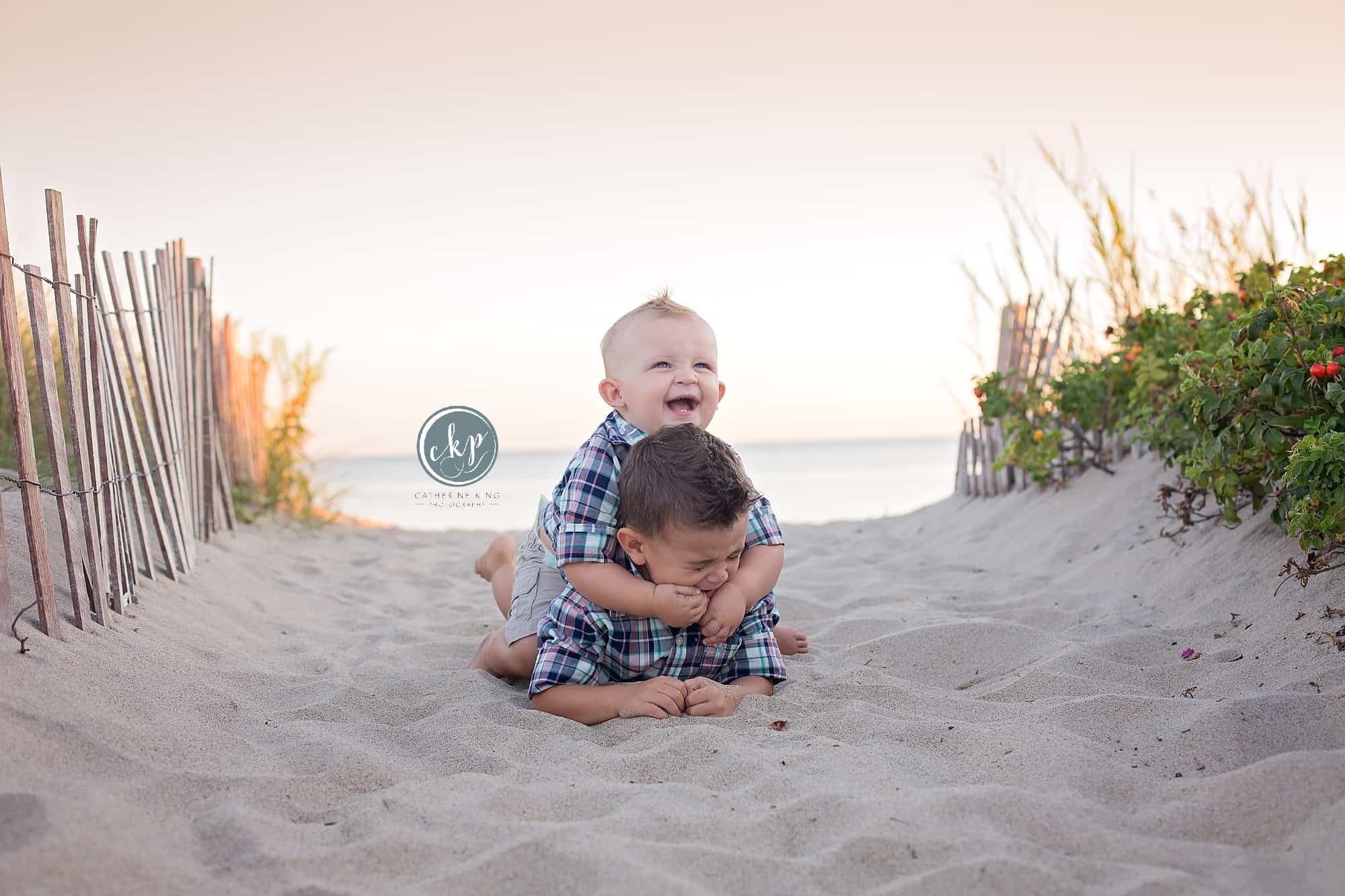 hammonasset state beach photography session at sunset with catherine king photography a ct family photographer based in madison ct