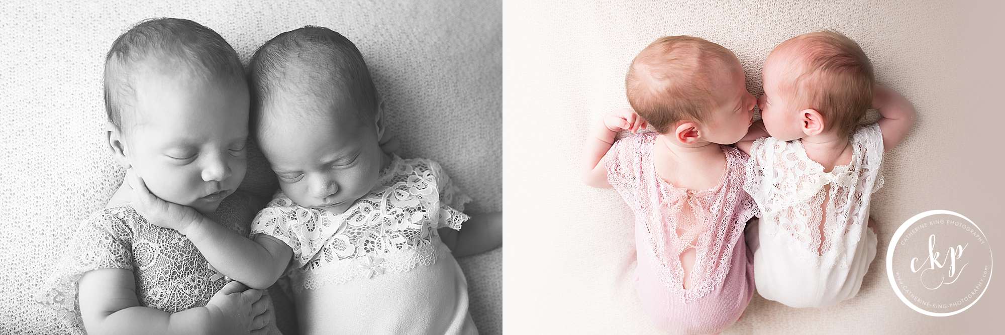 Newborn baby girl twin photography session with CKP a madison ct newborn photography