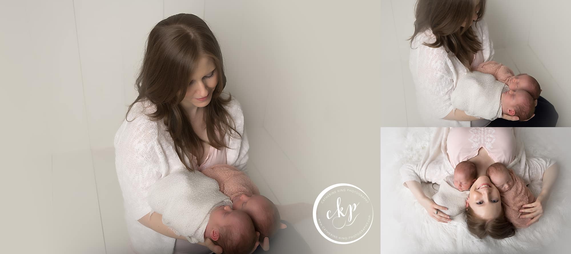 Newborn baby girl twin photography session with CKP a madison ct newborn photography