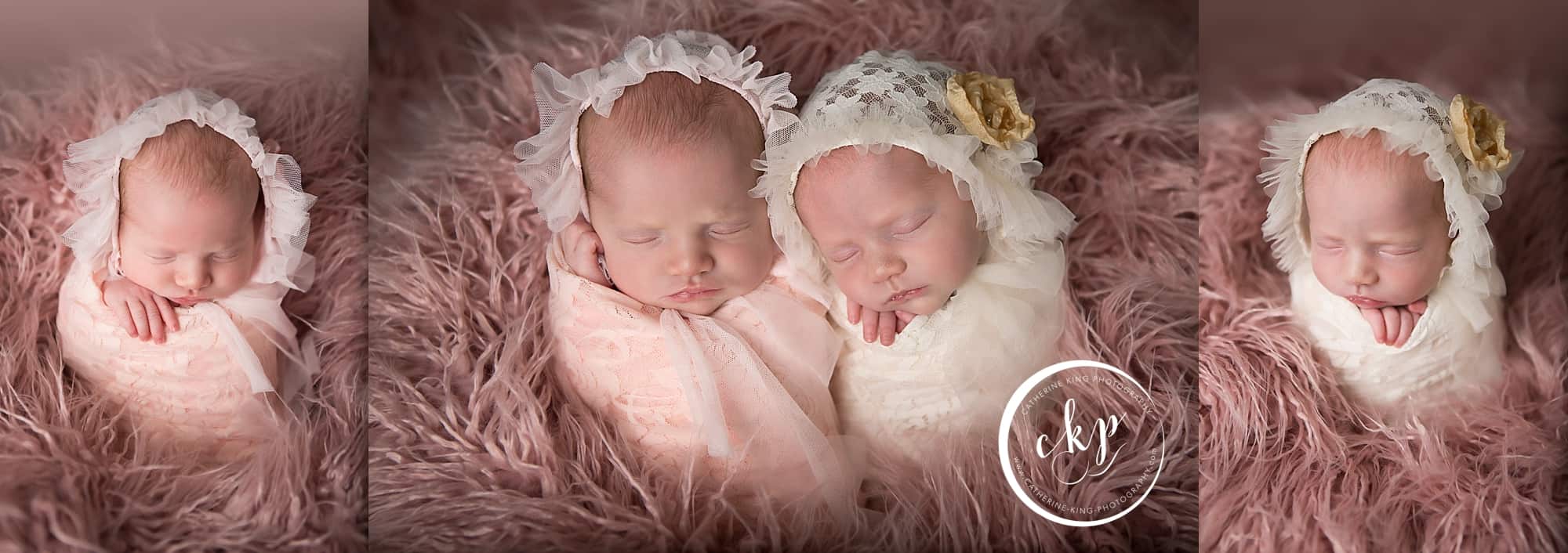 Newborn baby girl twin photography session with CKP a madison ct newborn photography