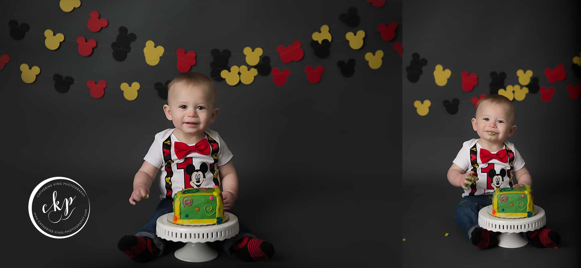 First birthday smashcake photography in Madison ct photography studio