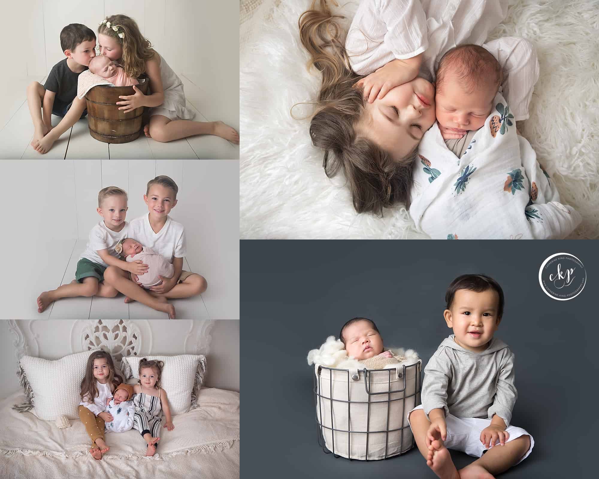 ct best newborn photographers | newborns with siblings