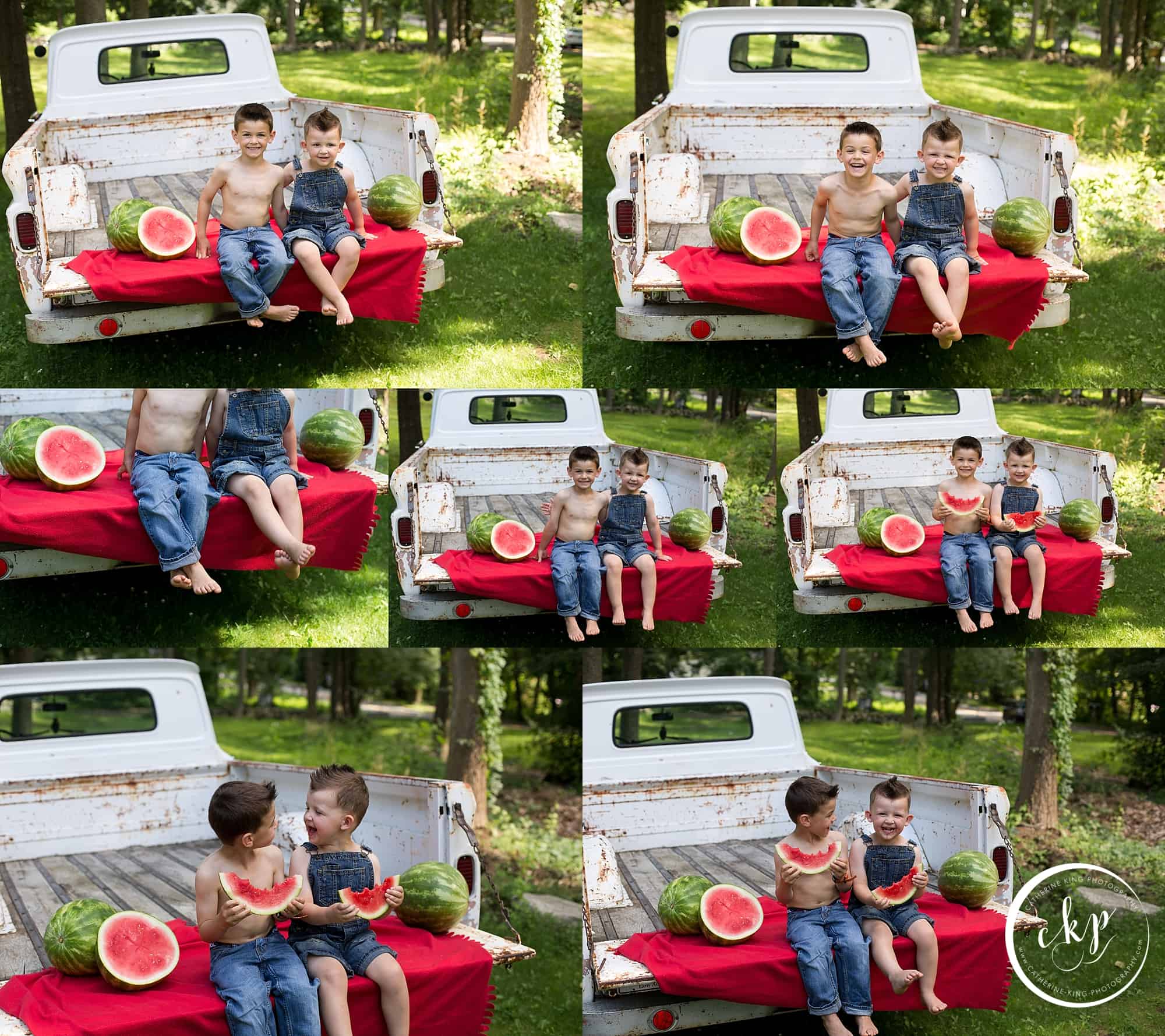 4th of july watermelon truck photoshoot in clinton ct with the musketeers