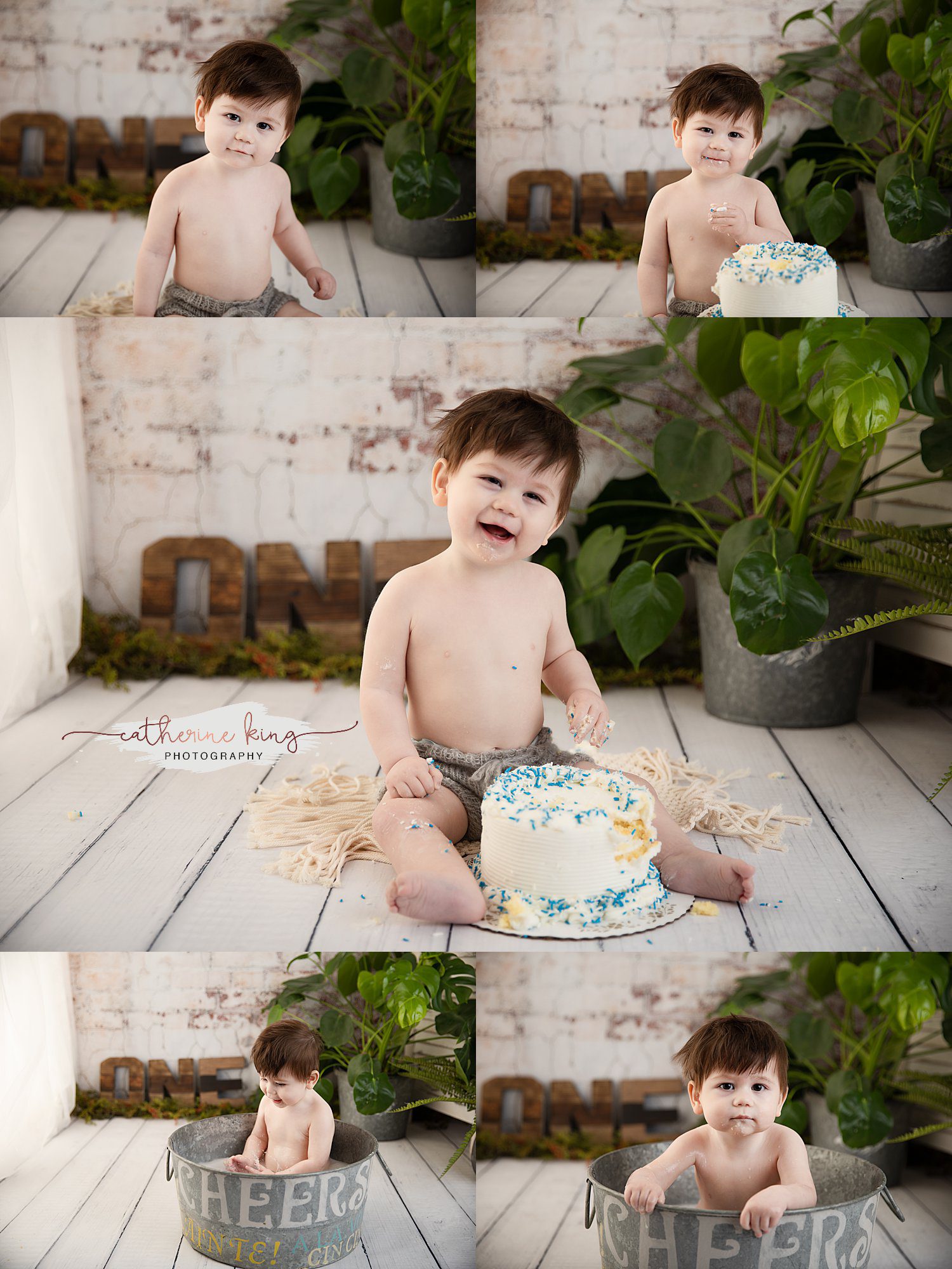 Celebrating 1st birthday with Smashacke Milestone Photography, Evan
