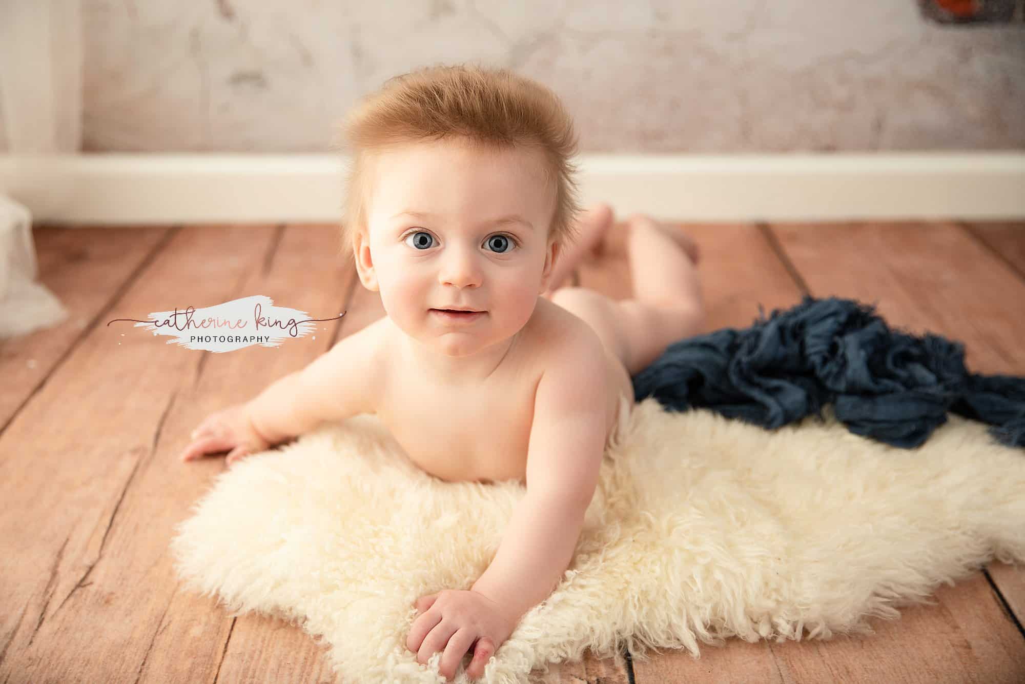 Jack's Sitter Milestone Photography session in Madison CT baby photography studio
