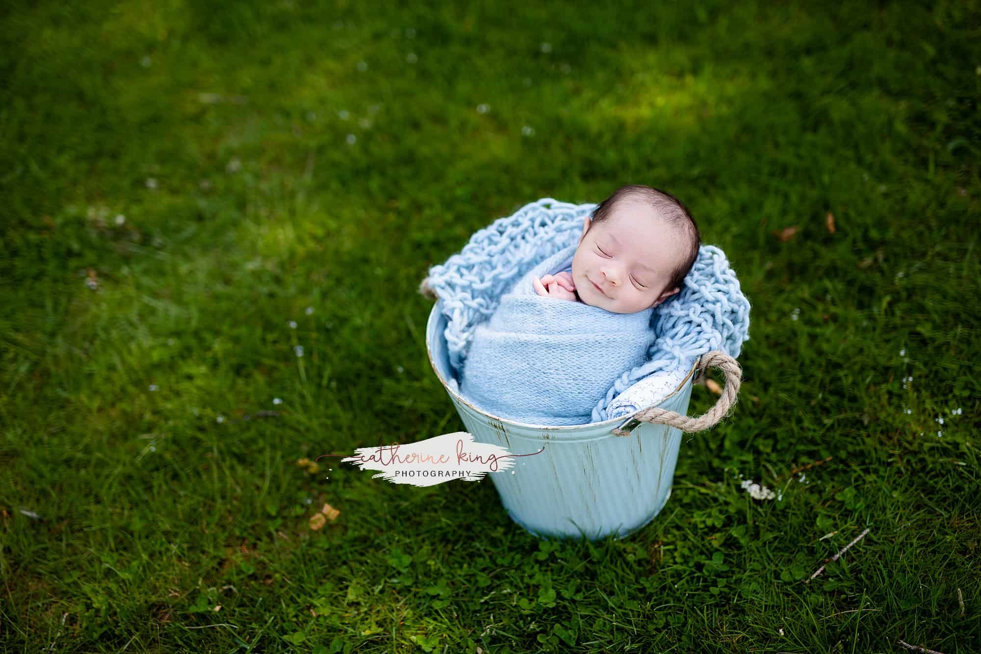 Outdoor newborn photoshoot in Madison CT