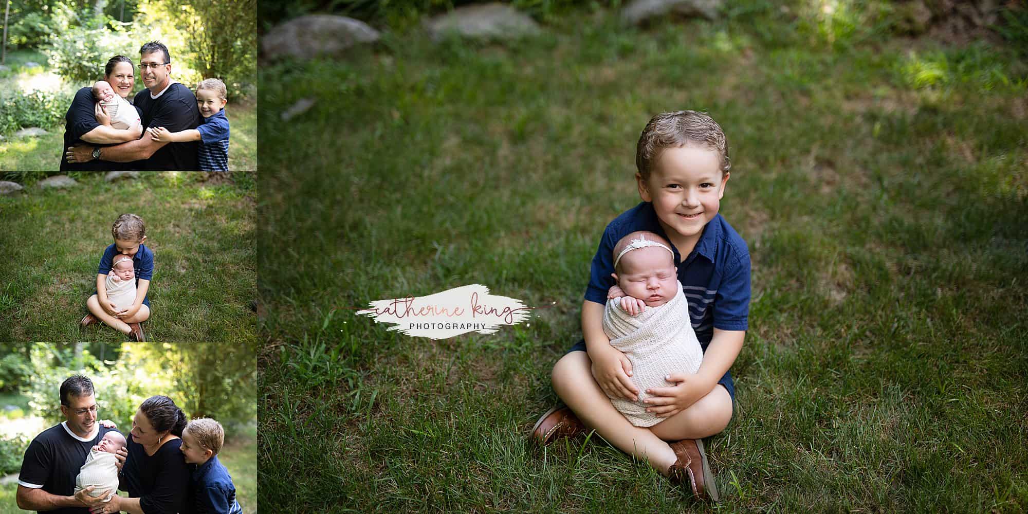 Outdoor newborn mini photography session in Madison, CT