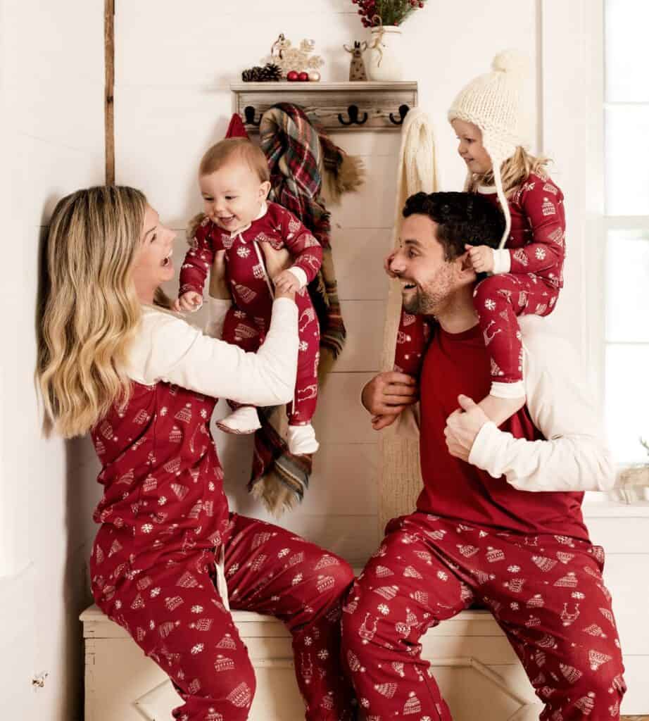 holiday pajamas for your Christmas card photos