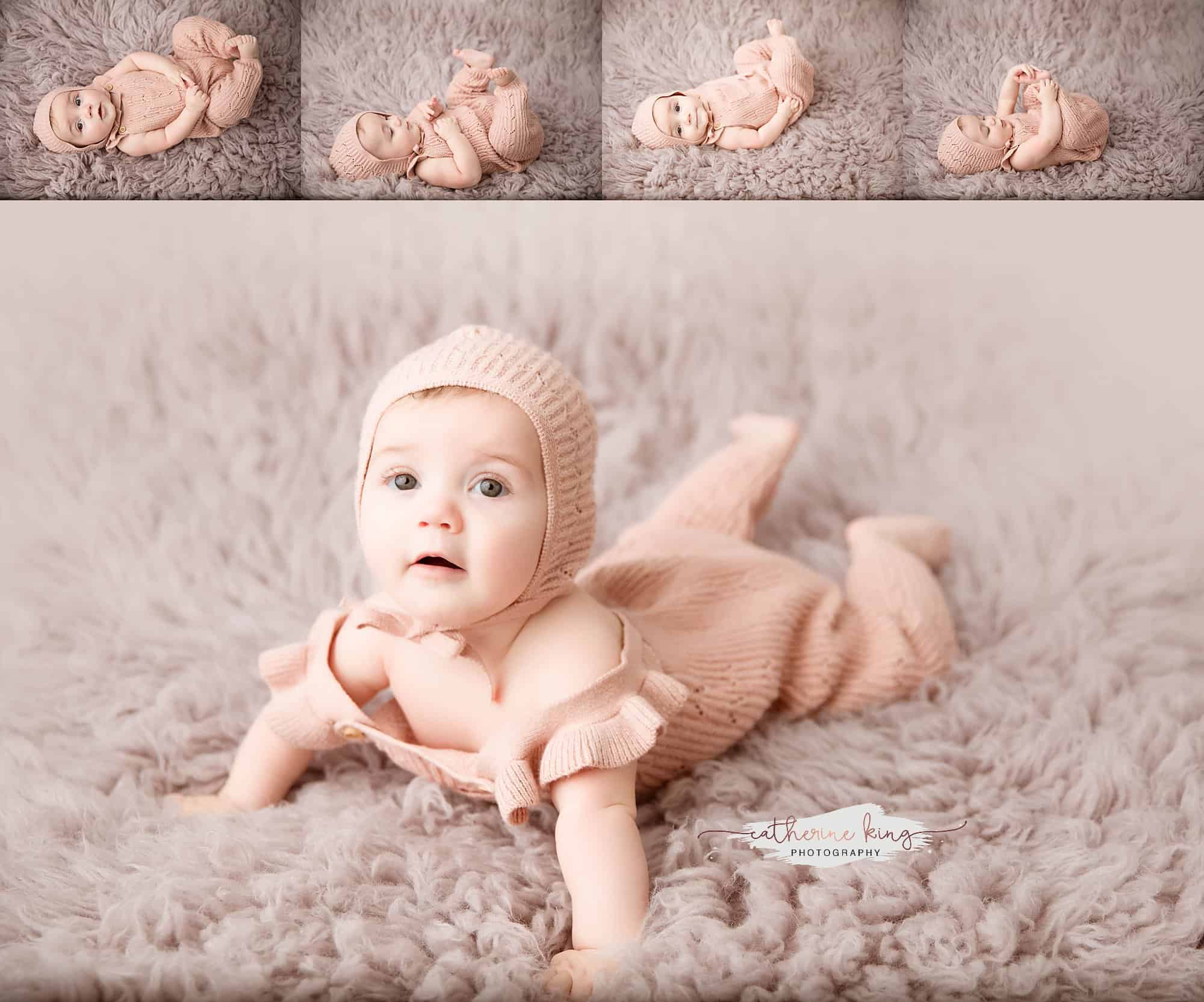 6 month baby milestone photography with miss Maggie