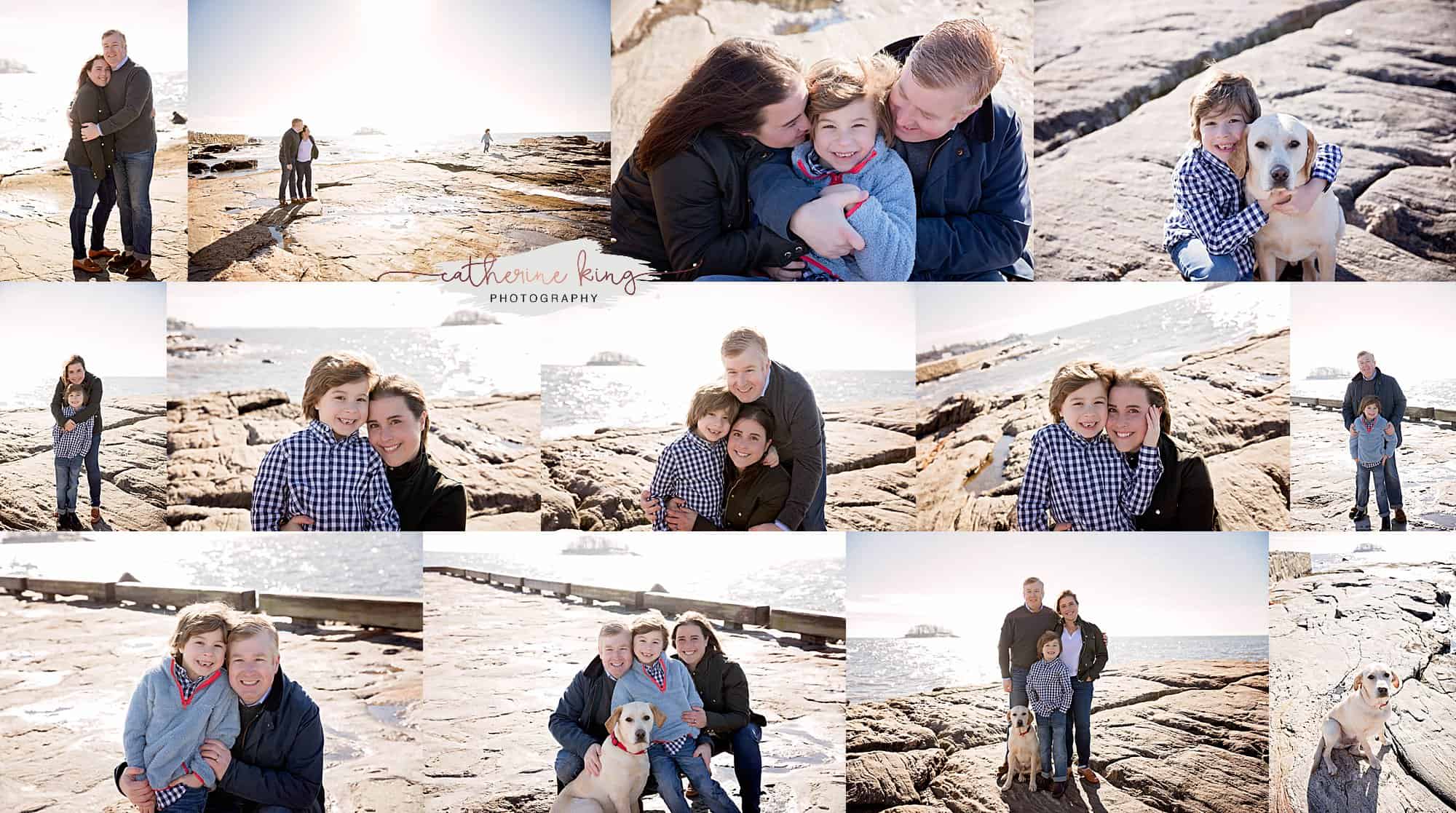 Morning family photoshoot at Madison CT beach