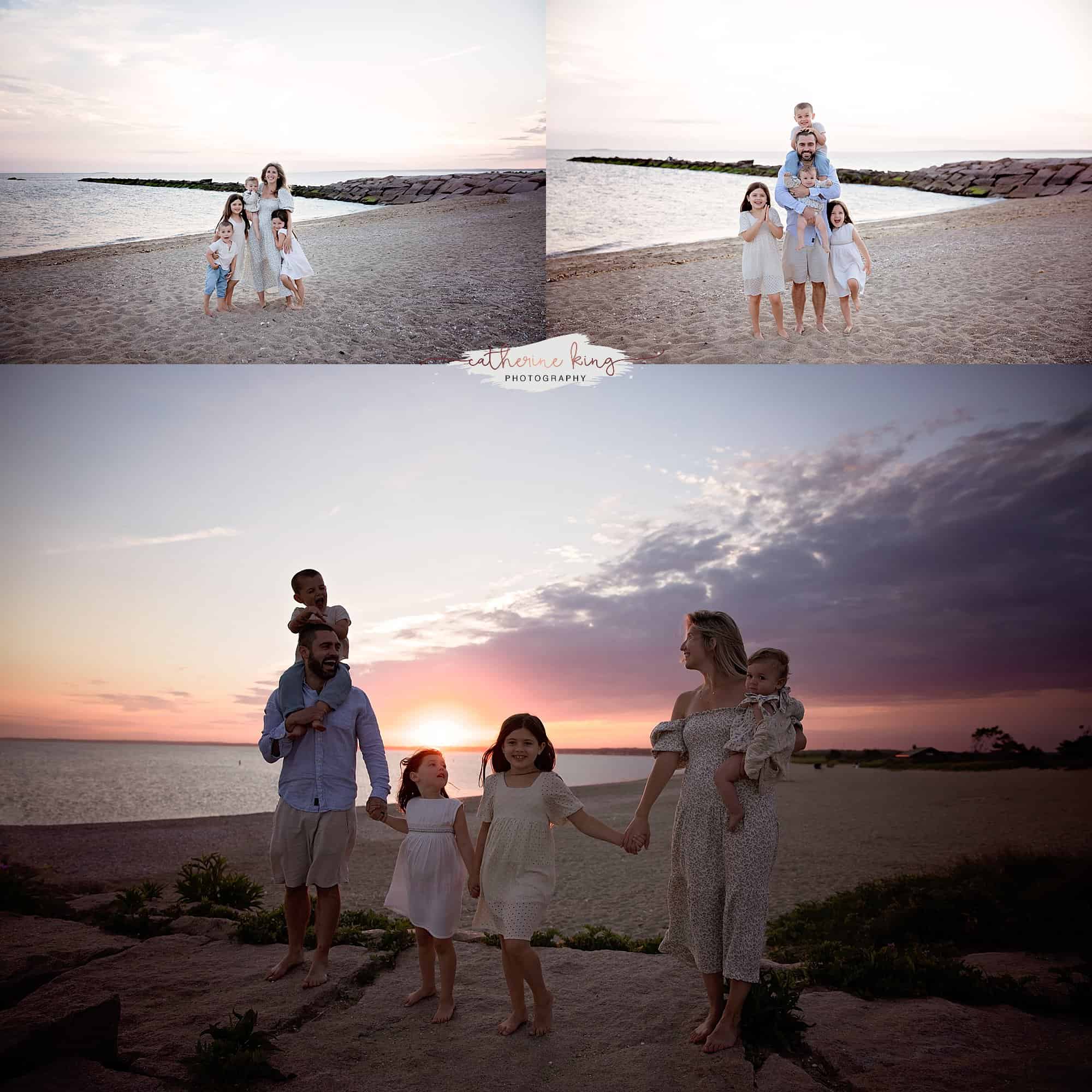 Madison CT Sunset Beach Family Photographer in June