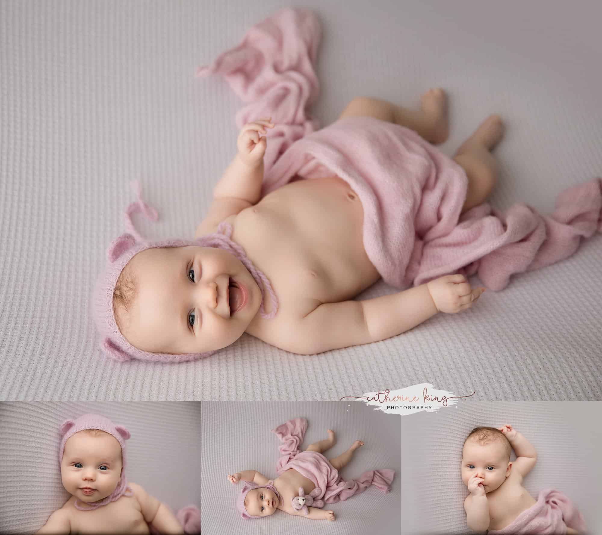 3 month old infant photography in CT with miss Meadow