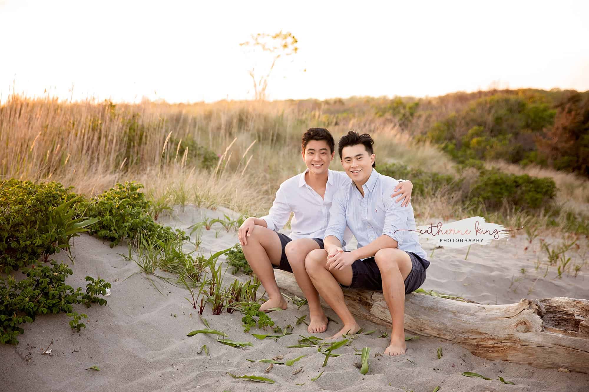 Gorgeous sunset family photography at the beach in Madison CT 