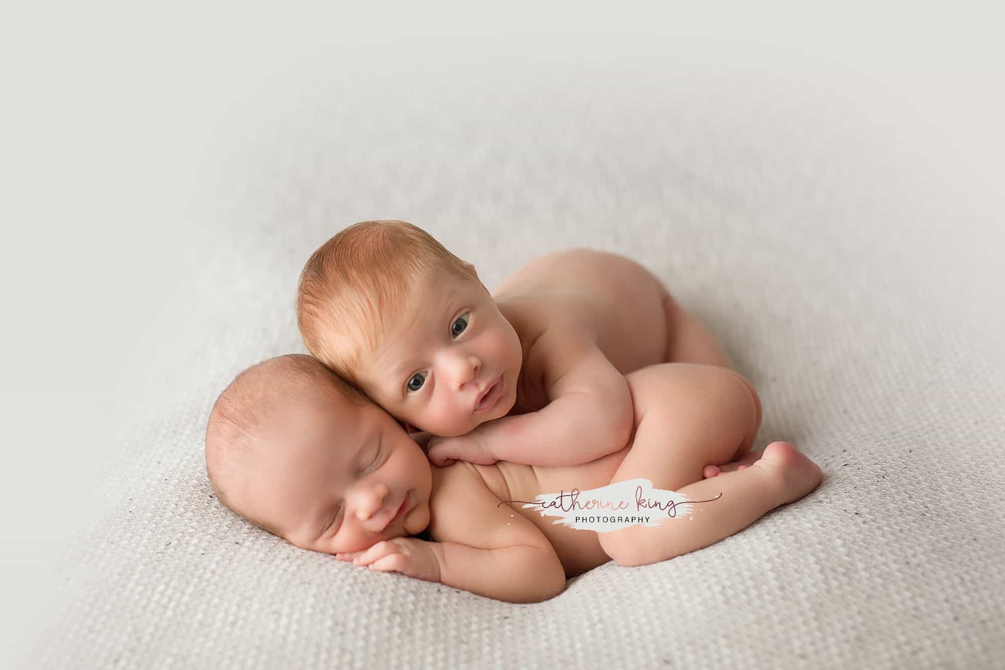 Newborn twin photography in Madison CT