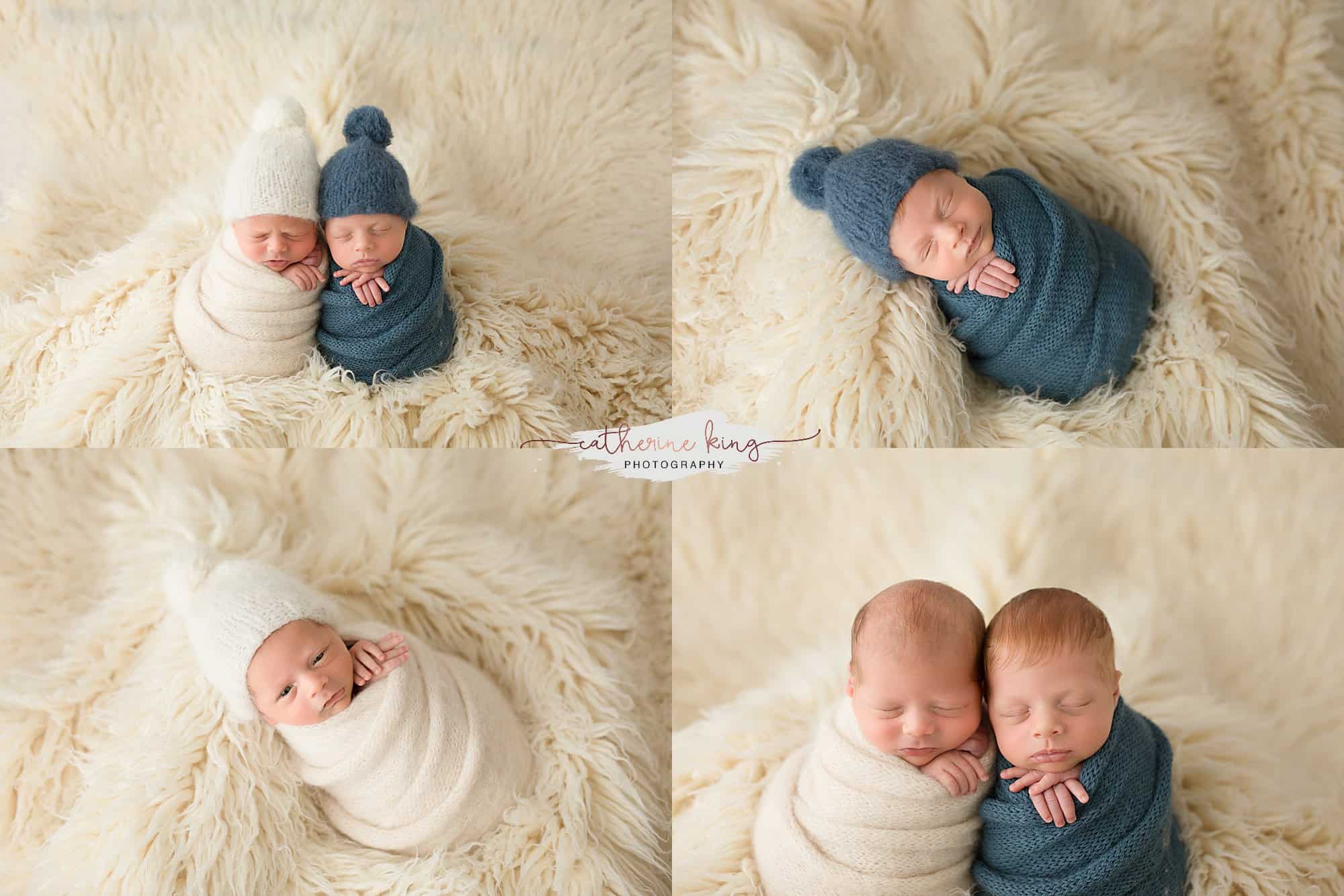 Newborn twin photography in Madison CT