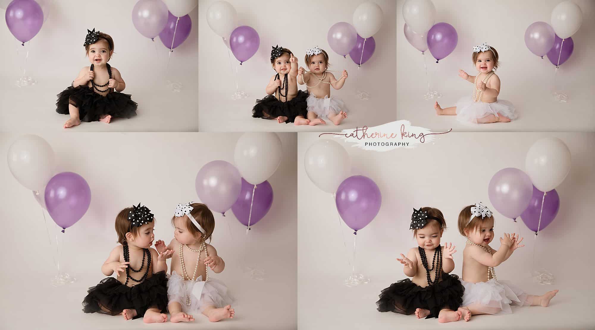 North Haven CT Twin girls 1st birthday photoshoot