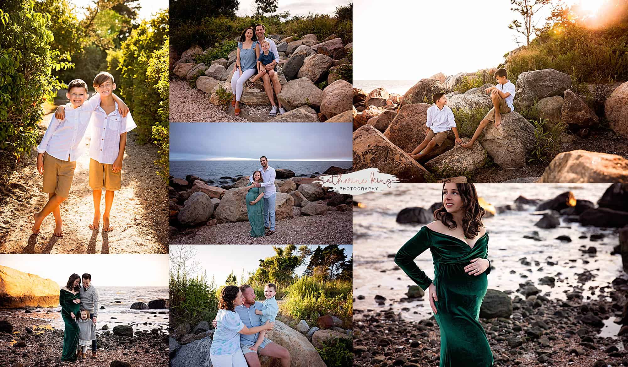 unique rocky beach location for your family photos in ct