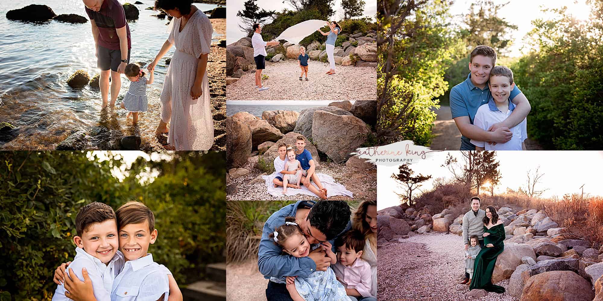 beautiful moody rocky location in ct for family photography