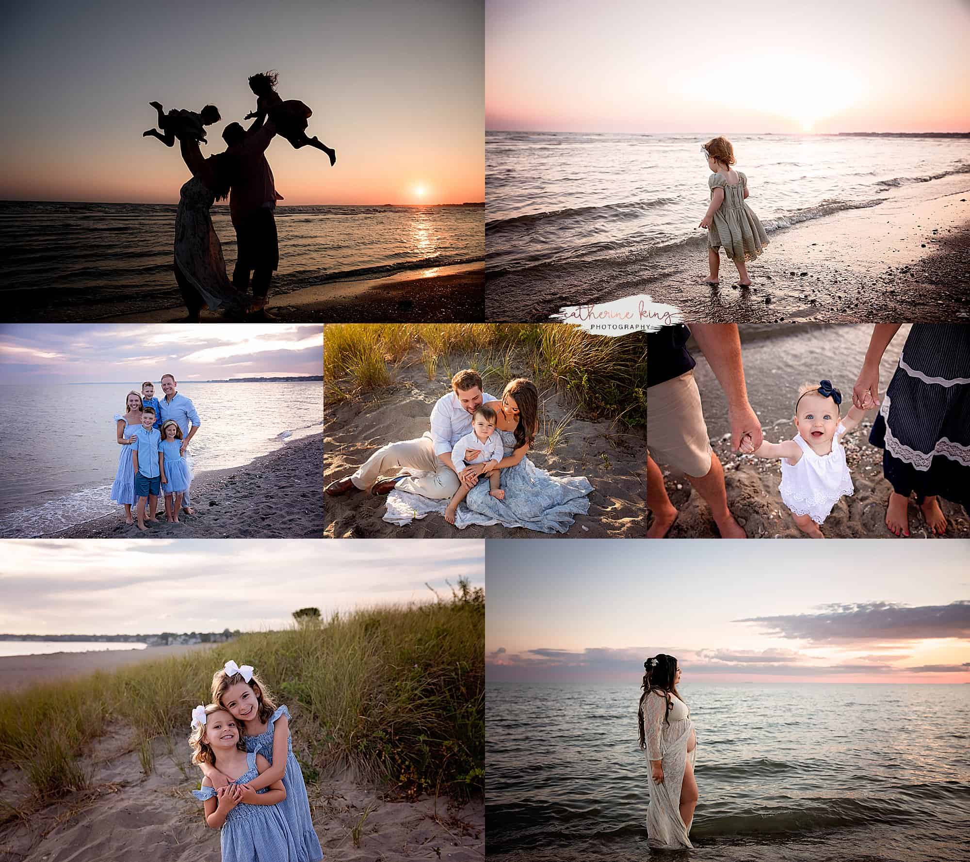 beach location on ct shoreline for family photography