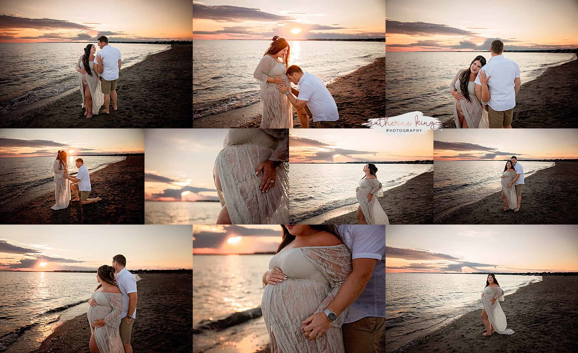 Madison CT Beach Maternity Photography session at sunset