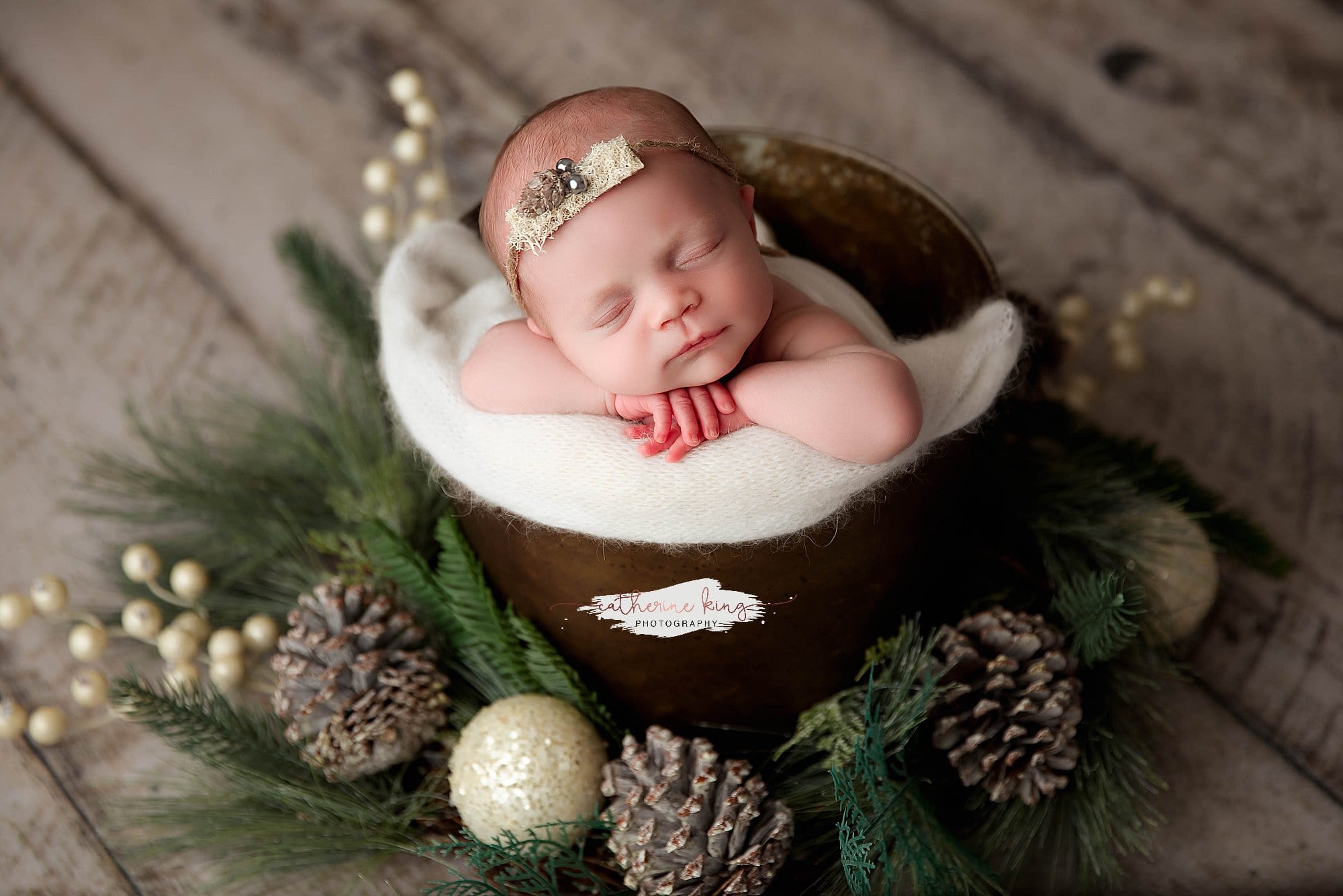 christmas newborn posing