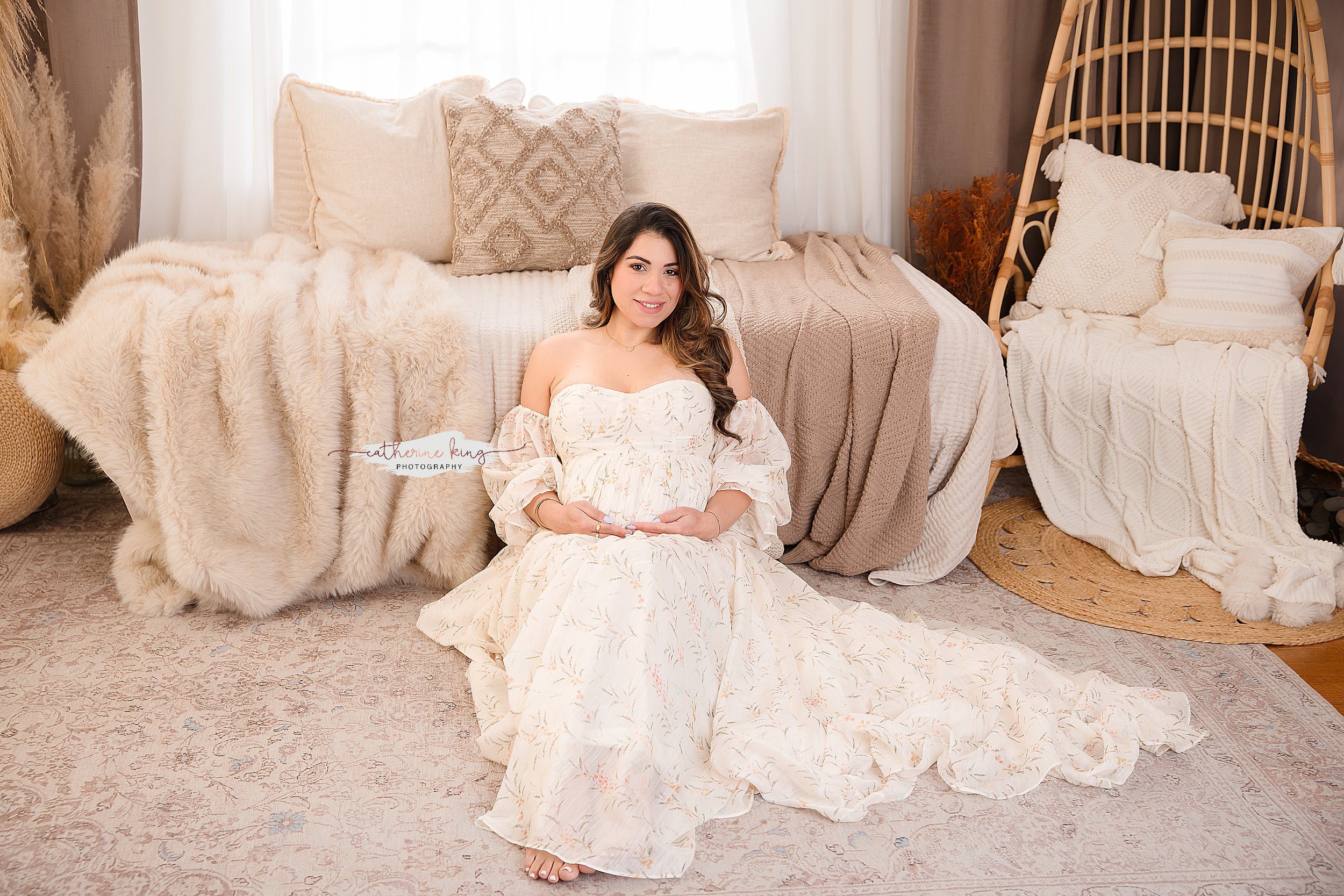 Maternity session inside our Madison CT studio