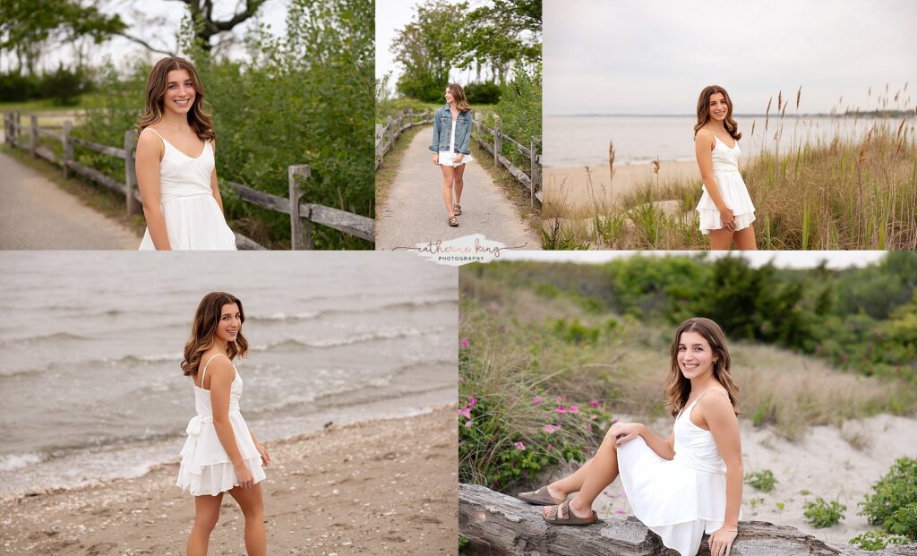 high school senior photoshoot on the ct shoreline